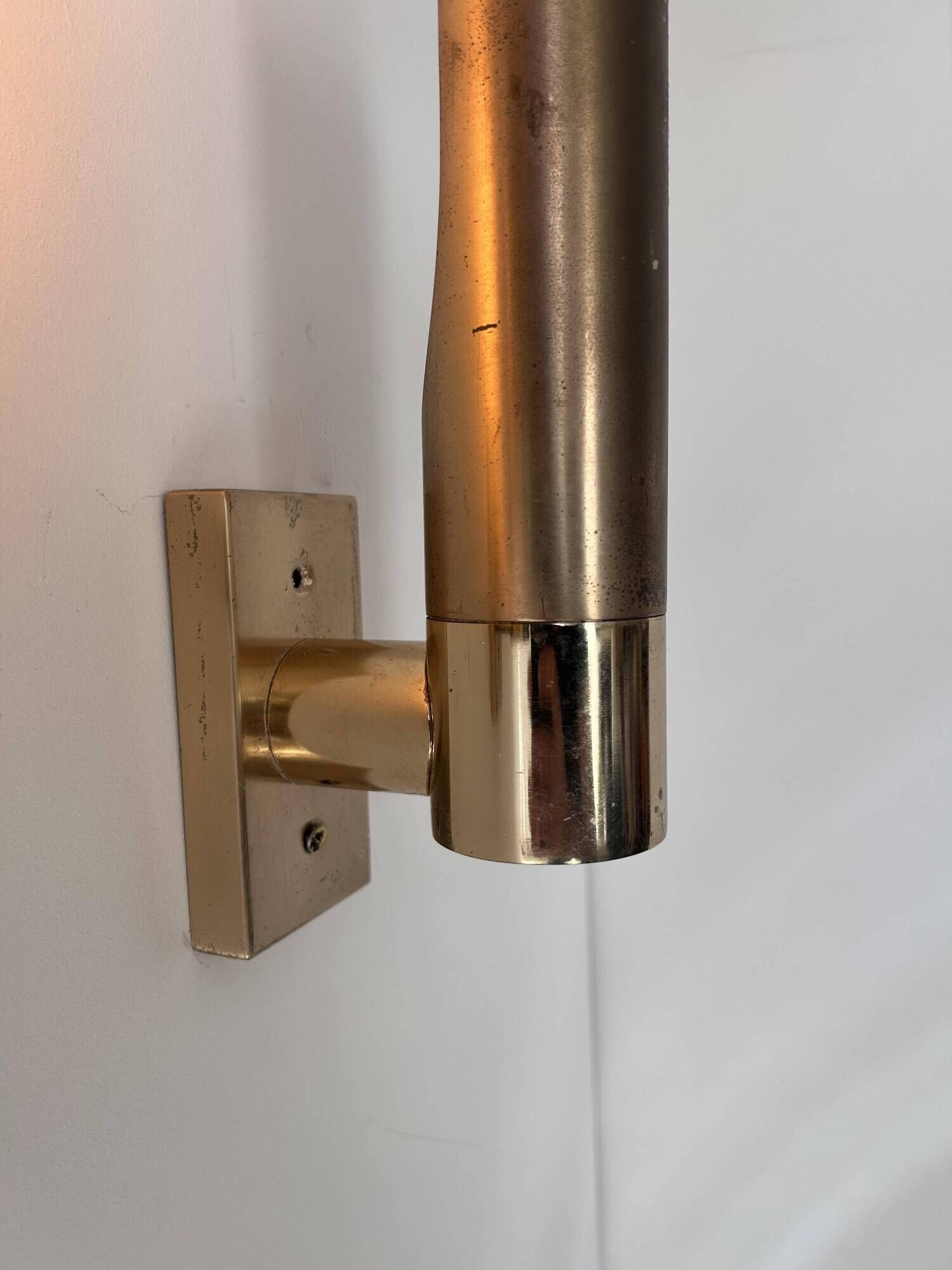 Pair of vintage adjustable wall lights, brass, France 1960