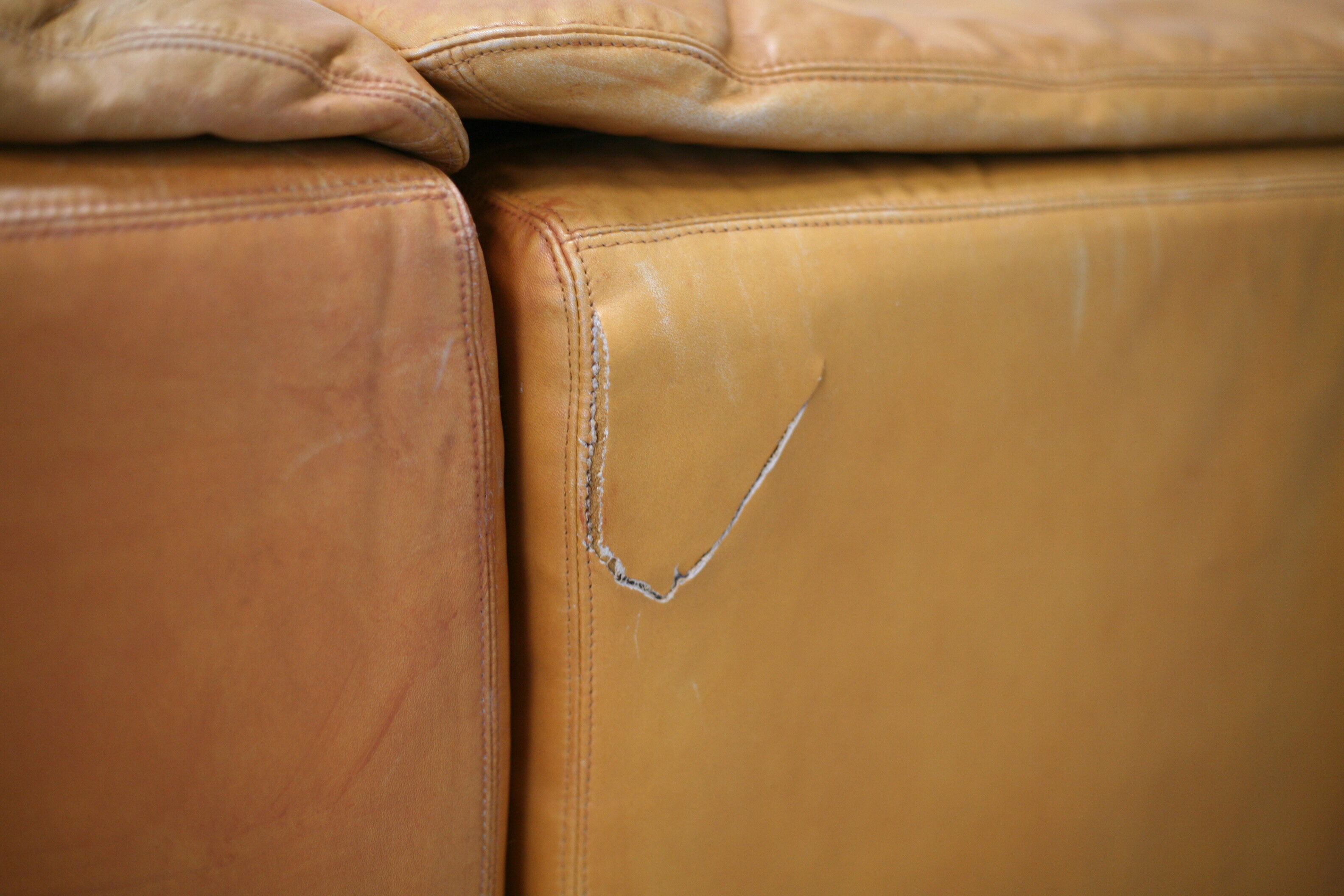 Leather modular sofa, 7 elements, 70s