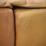 Leather modular sofa, 7 elements, 70s