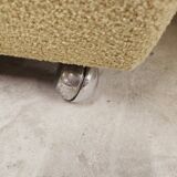 Pair of vintage 70's green fabric armchairs