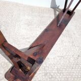 Old bench in firm country wood