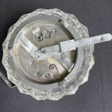 Ancienne Applique,verre ciselé pointe. Diamant vintage.