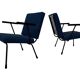Ensemble vintage de deux fauteuils Gispen 1401 W Rietveld Design