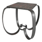 Table basse brutaliste, table carrelée avec 36 carreaux, années 1950