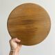 Tabouret vintage en bois tourné avec tablette basse