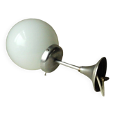 Vintage ceiling light 1960s white opaline alu frame
