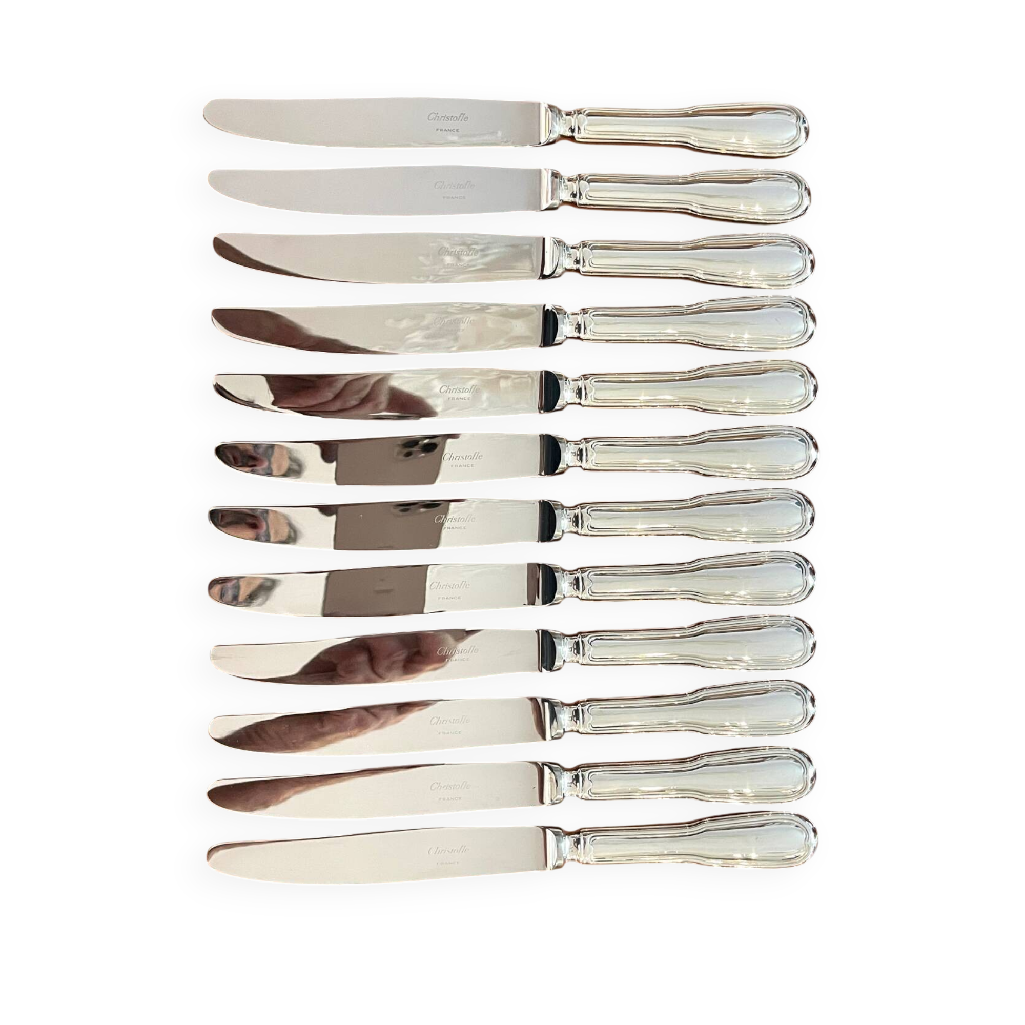 Christofle Chinon 12 table knives 24.5 cm