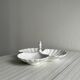 3-compartment white porcelain dish
