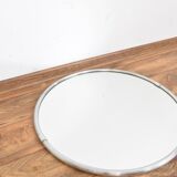 Mid-Century Round Italian Chrome Frame Mirror, 1960s