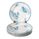 Set of 6 dessert plates in Terre de Fer, Royat model, 19th century