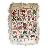 Tapis mural vintage abécédaire
