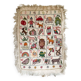 Vintage ABC wall rug