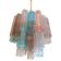 Lustre multicolore en verre de murano « tronchi » d50