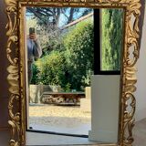 LARGE MIRROR in gilded wood in Baroque style