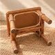 Ensemble de deux tabourets en bambou vintage français