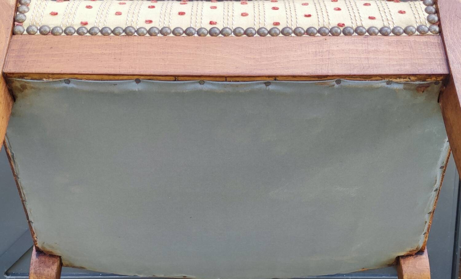 Old office chair with a stick