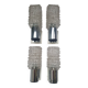Four vintage chrome wall lights with square globes, Italian Targetti, 1970s