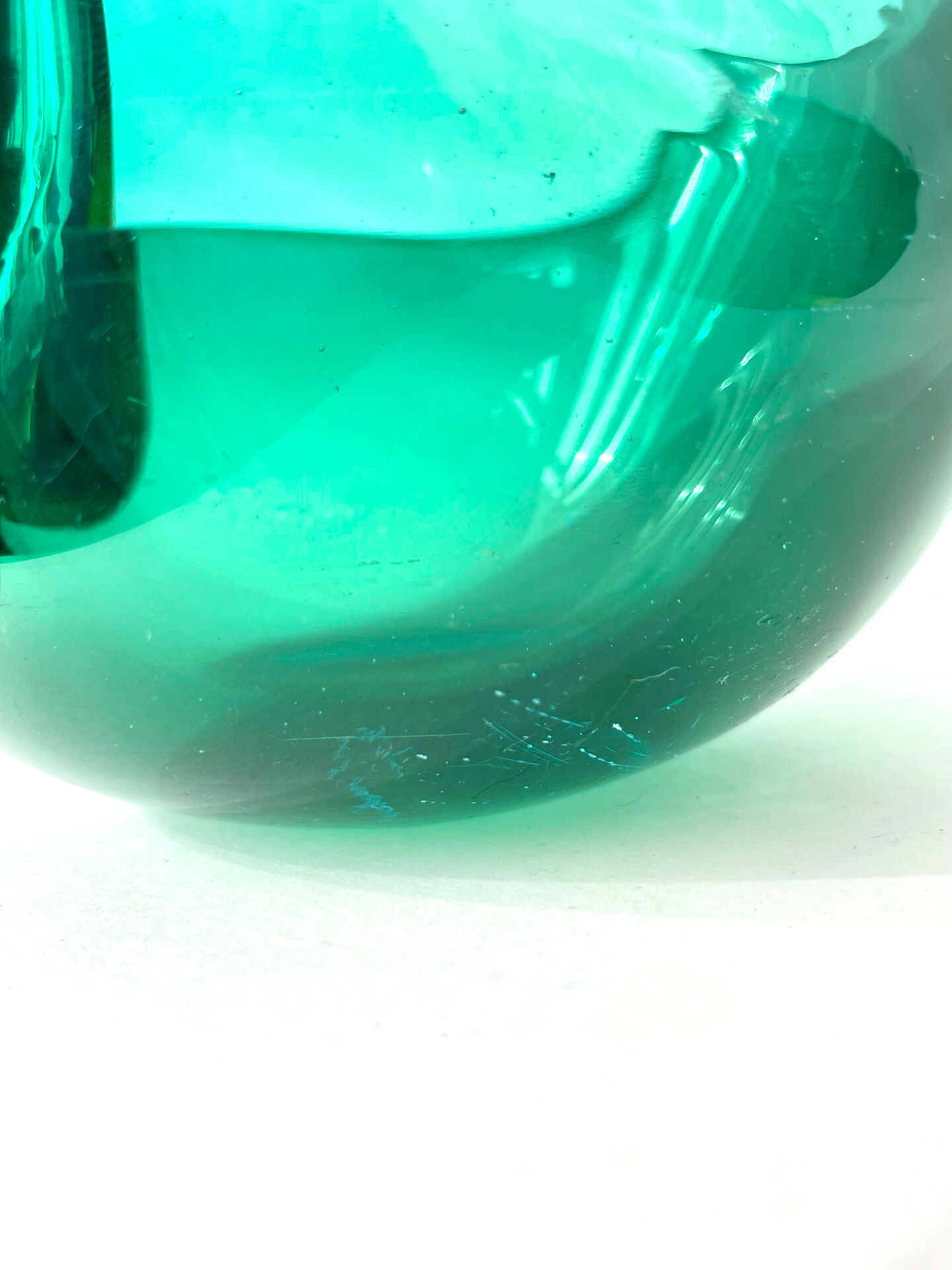 Blue and green submerged vide poche, Flavio Poli, Murano
