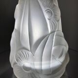 Set of 3 Art Deco glass paste tulips signed Degué