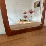 Vintage Danish teak mirror with lovely organic edges.