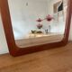 Vintage Danish teak mirror with lovely organic edges.