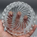 Lot of 4 old baccarat bottle coasters, twisted bamboo model