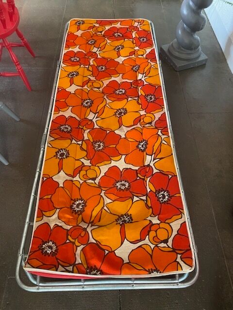 Orange vintage deckchair