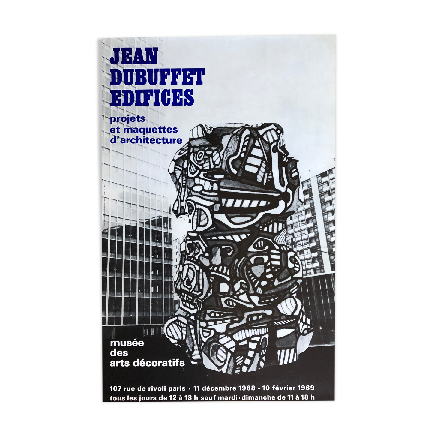 Poster Jean Dubuffet Edifices 1969