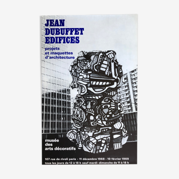Affiche Jean Dubuffet Edifices 1969