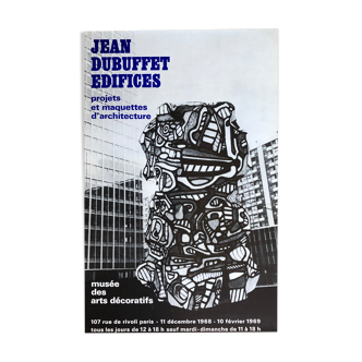 Affiche Jean Dubuffet Edifices 1969