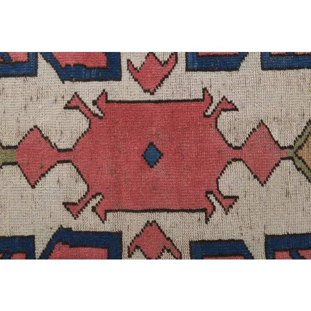 Vintage Turkish Hand-Knotted Wool Cotton Pink Area Rug 192x274
