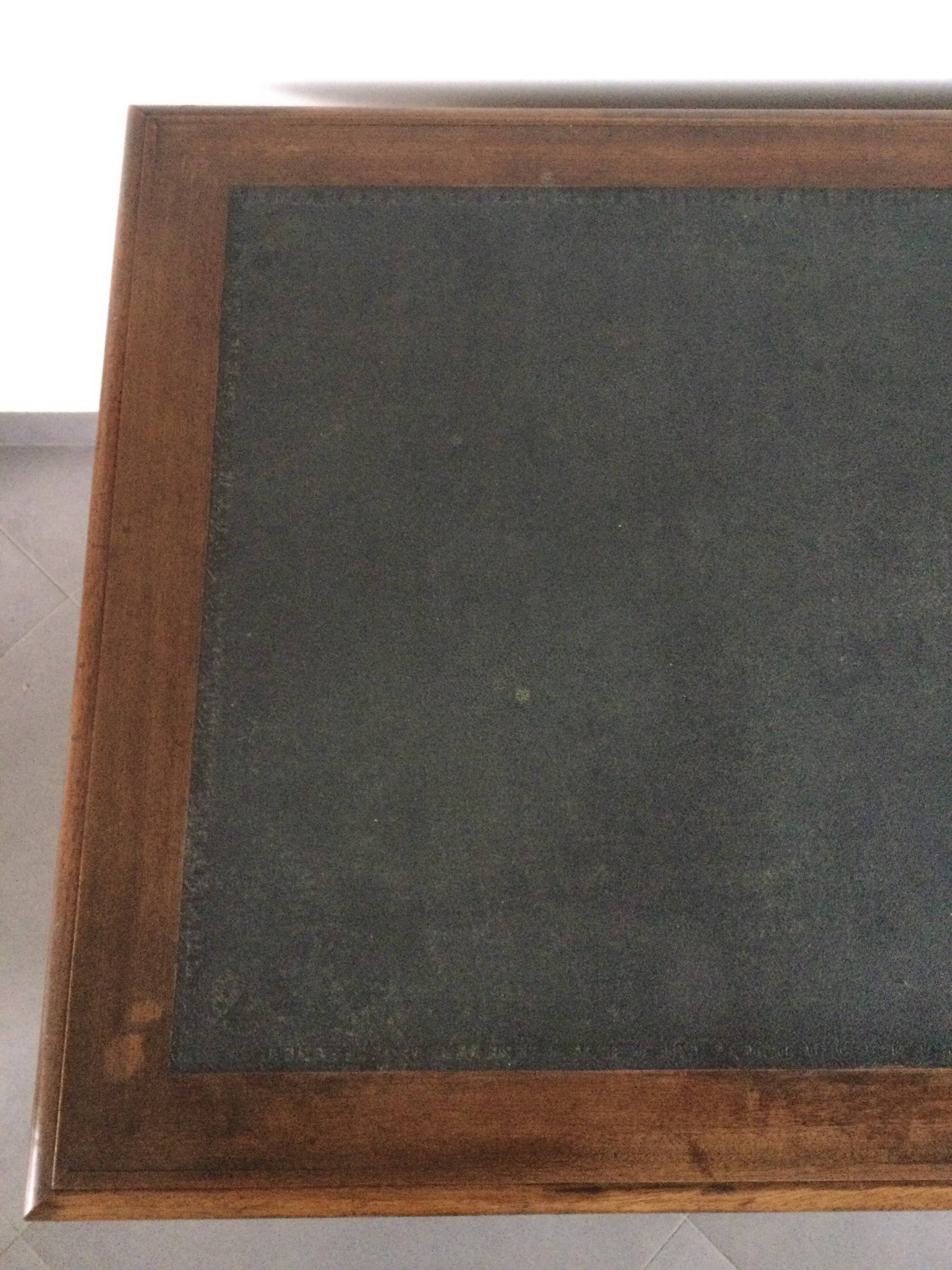 Empire desk with mahogany and oak pedestals