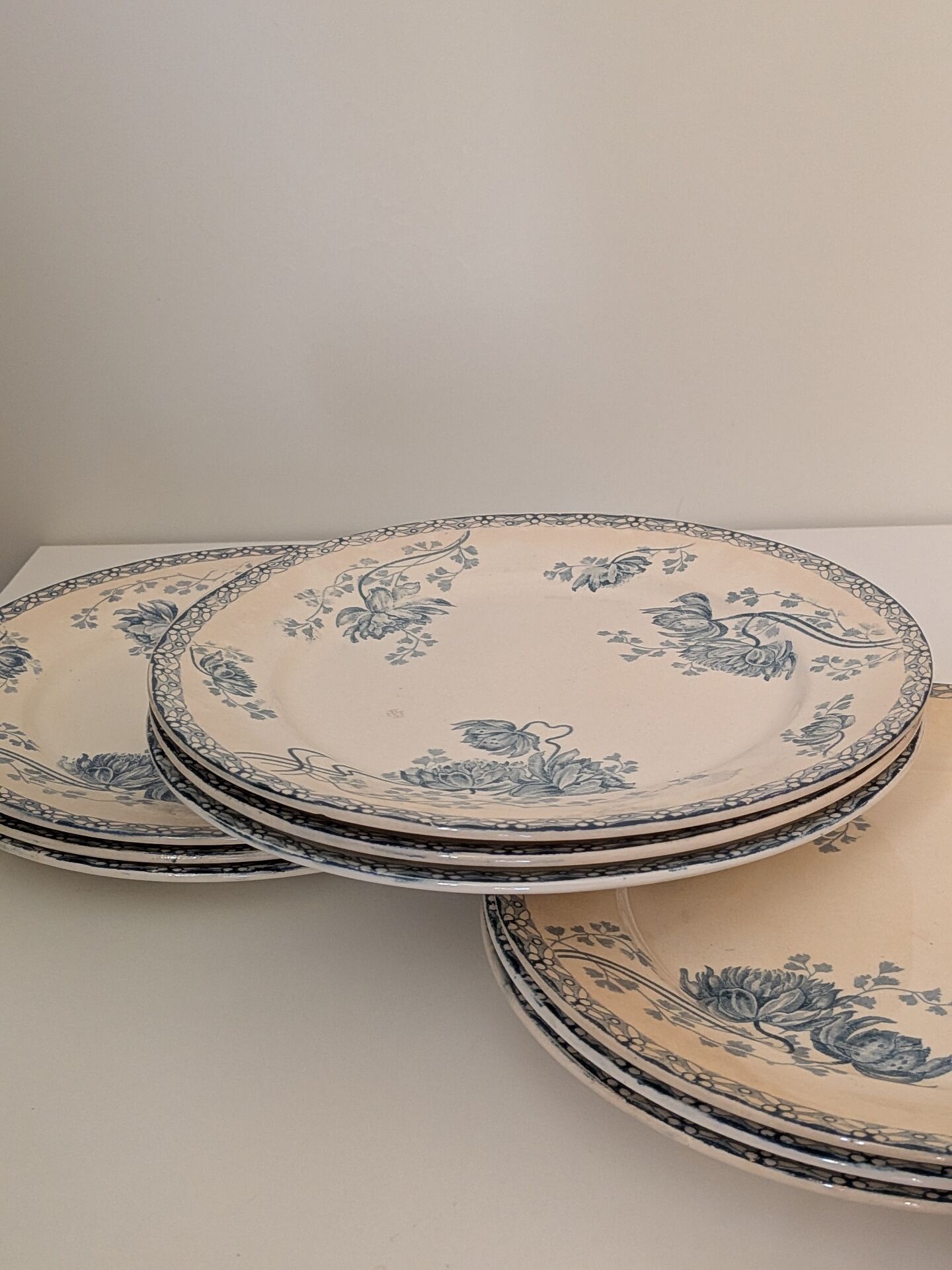 9 flat plates Royat U&C Sarreguemines