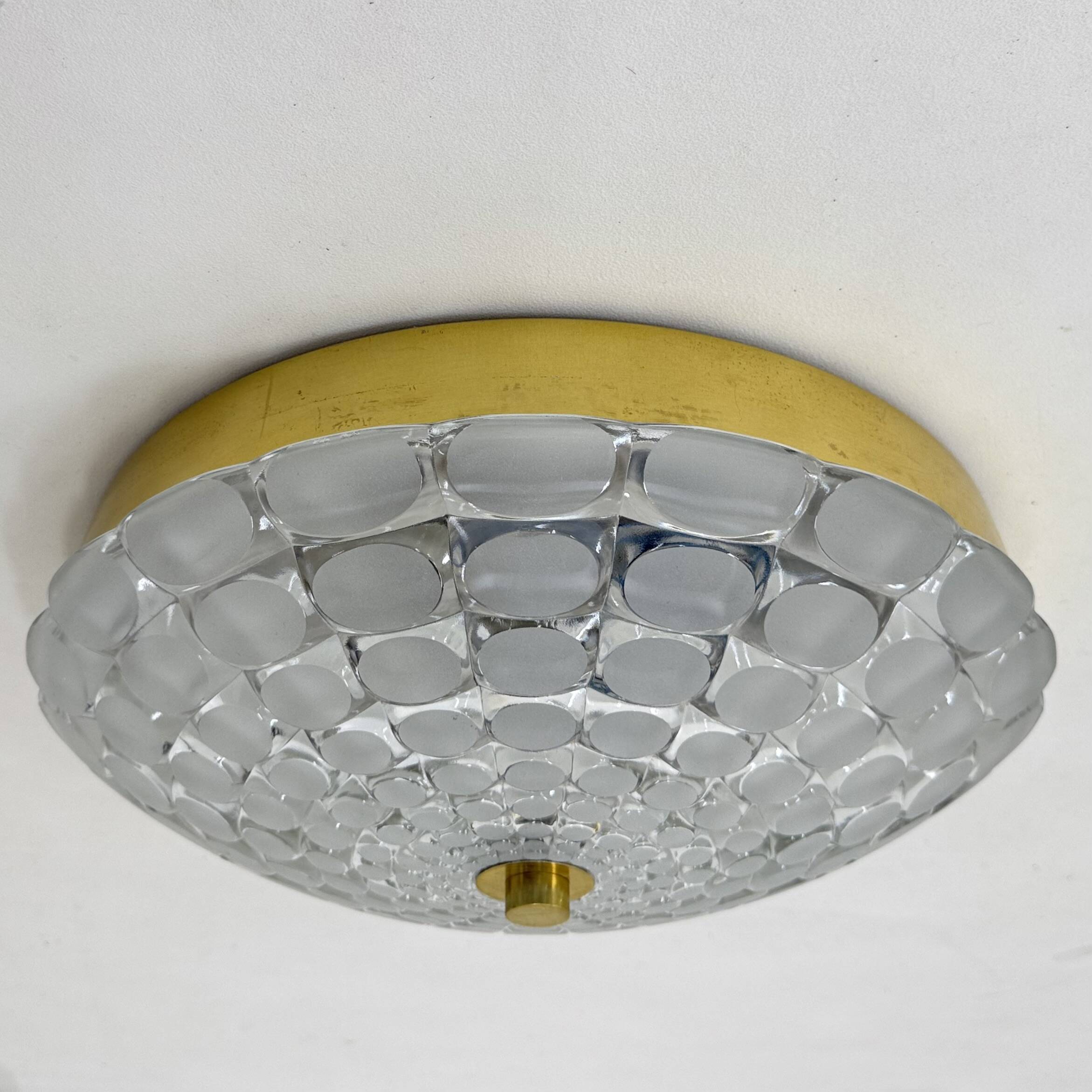 Mid-century design Peil & Puzzler glass flush mount , 1970s