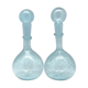 Deux carafes en verre soufflé Biot