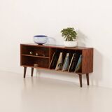 Scandinavian rosewood sideboard, vintage vinyl records cabinet, Denmark 197
