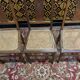 3 caned art deco chairs