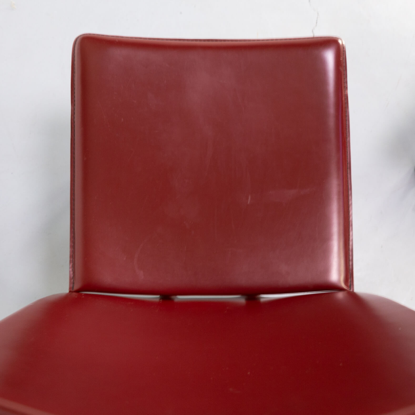 Postmodern Italian leather dining chairs