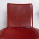 Postmodern Italian leather dining chairs