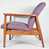 Original restored armchair GFM-64, signed by designer E.Homa, 1960s