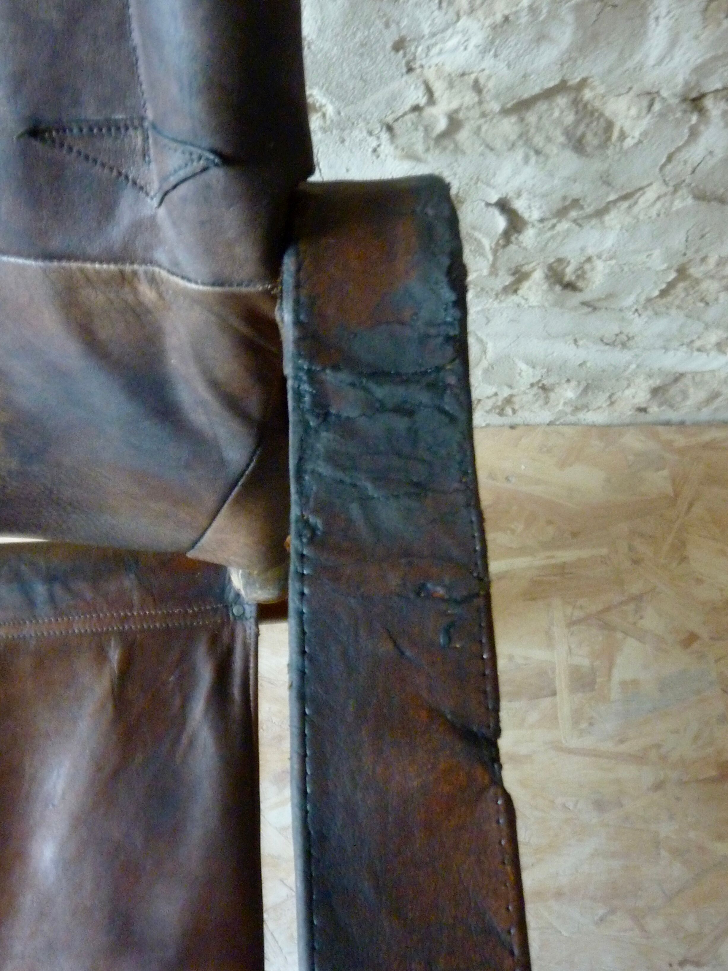 Chair called Safari wooden and leather, 1950s