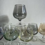 Coffret de 10 verres à Cognac de Luminarc en verre coloré