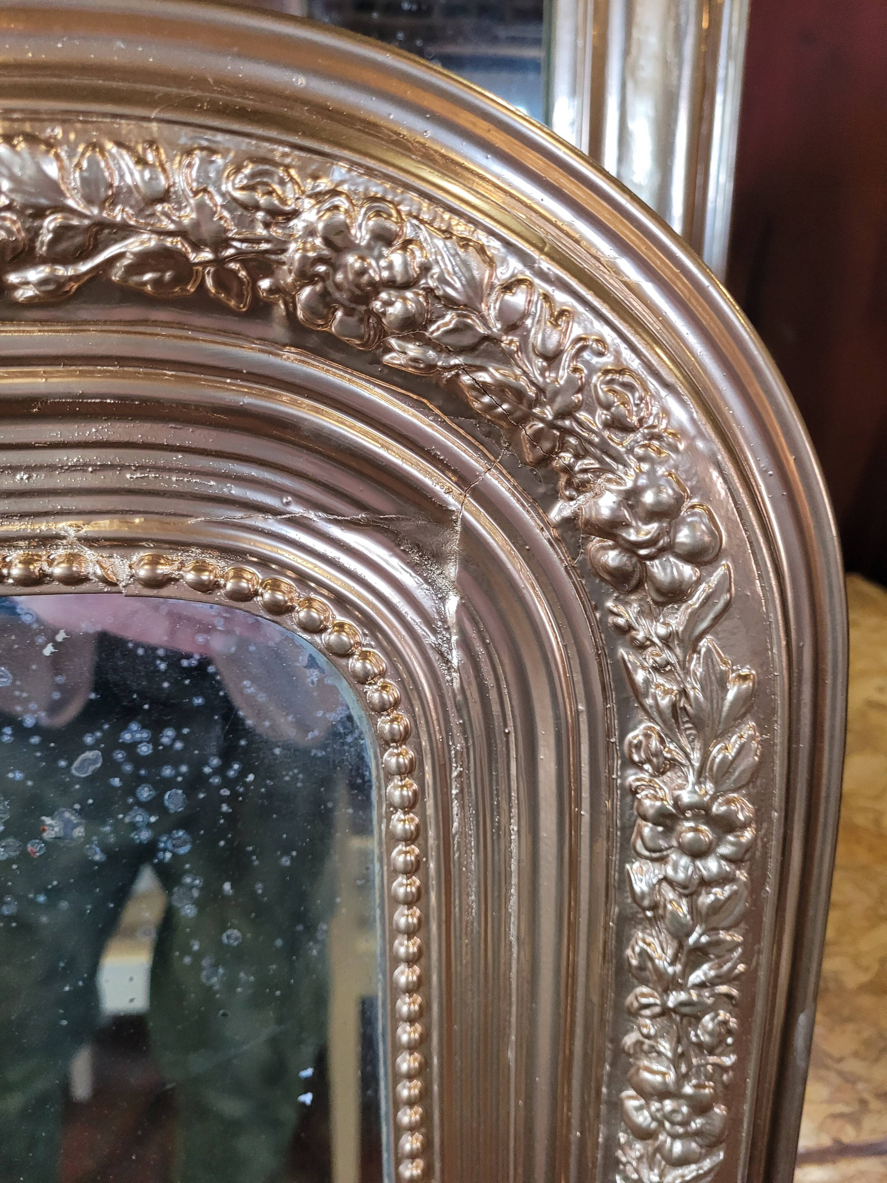 Miroir Louis Philippe doré ancien 119x81cms