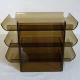 Document holder in smoked plexiglass from the 70s