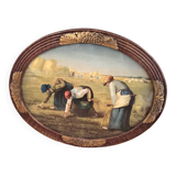 Tableau ancien Huile sur toile "Les Glaneuses" par Jean-François Millet