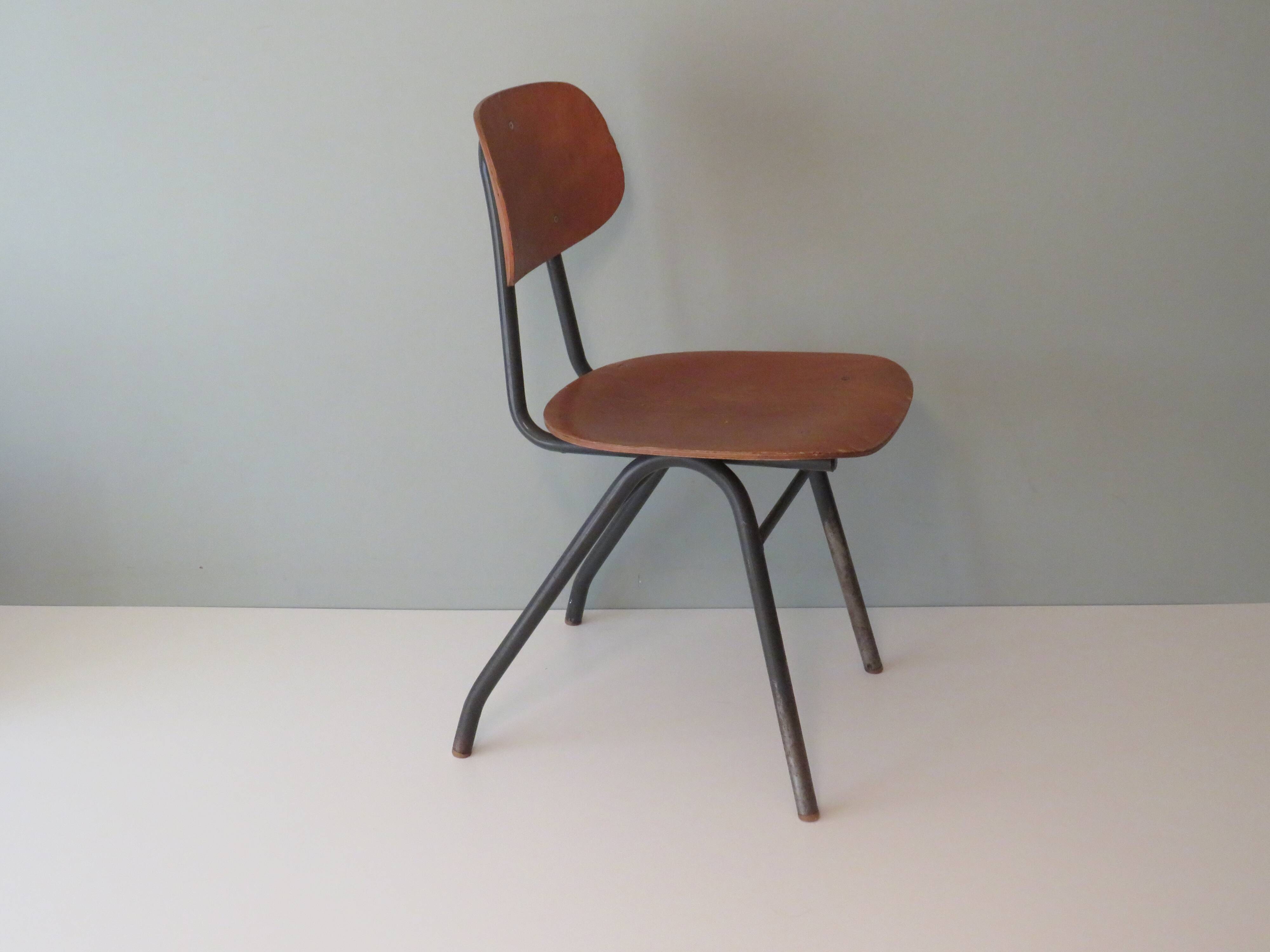 Suite of 6 industrial chairs, Germany 1960