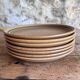 Set of 7 flat sandstone plates Sarreguemines