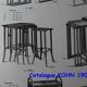 Set de 4 tables gigognes -958 a - par KOHN vers 1905, design Siegel- no Tho