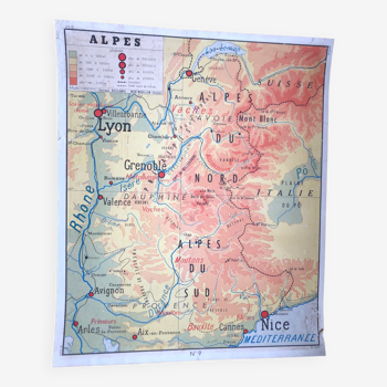 Old school map poster -Alps/West Paris basin