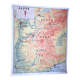 Ancienne affiche carte scolaire -Alpes/ Ouest bassin parisien